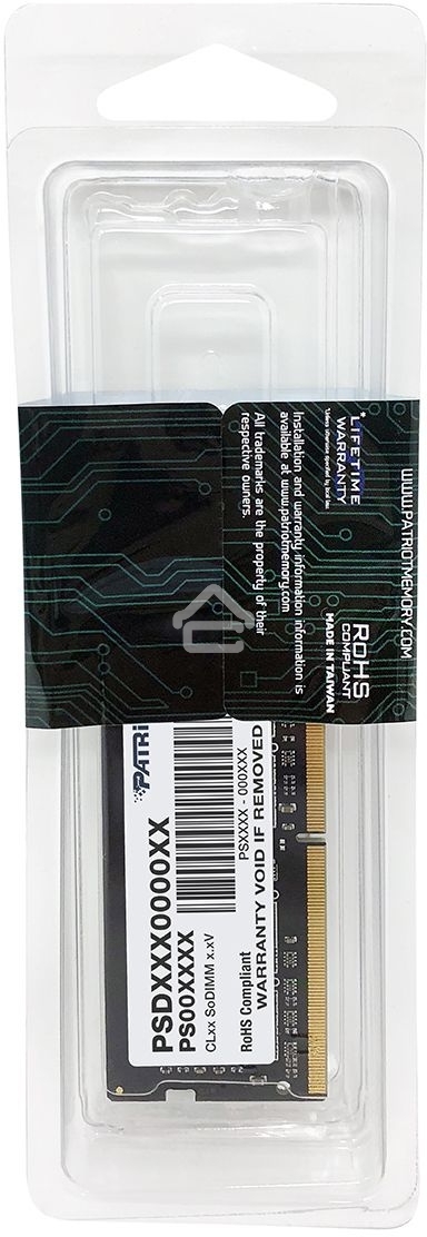 Оперативная память Patriot Signature, DDR4, 32GB (1x32 GB), 3200 MHz, CL22, SO-DIMM