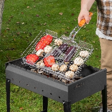 Решетка гриль 315х410х70мм объемная хромир. Camping Palisad