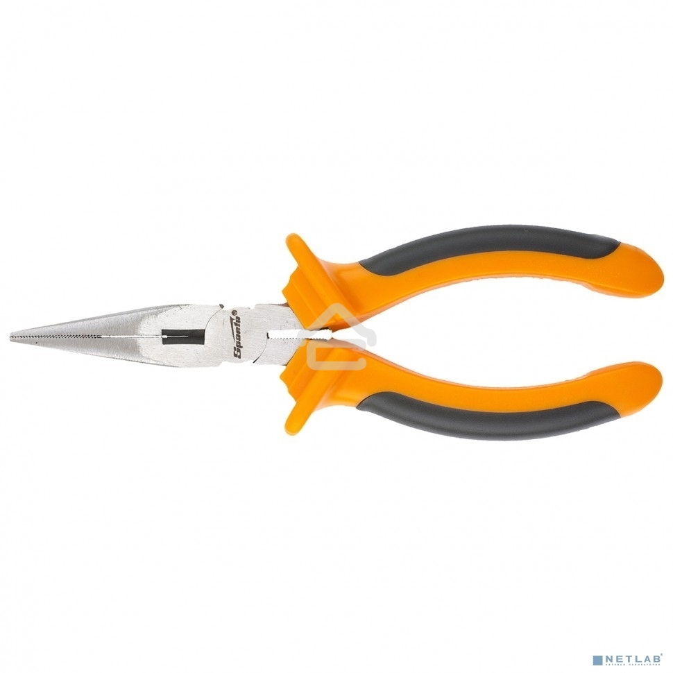 Длинногубцы, Comfort, 160 мм, прямые шлифованные, двухкомпонентные рукоятки Sparta