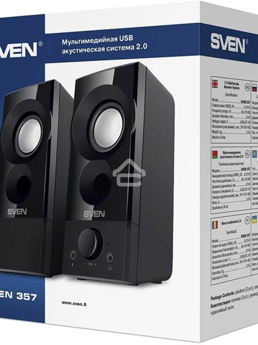 Колонки Sven 357, чёрный (6 Вт, питание USB)