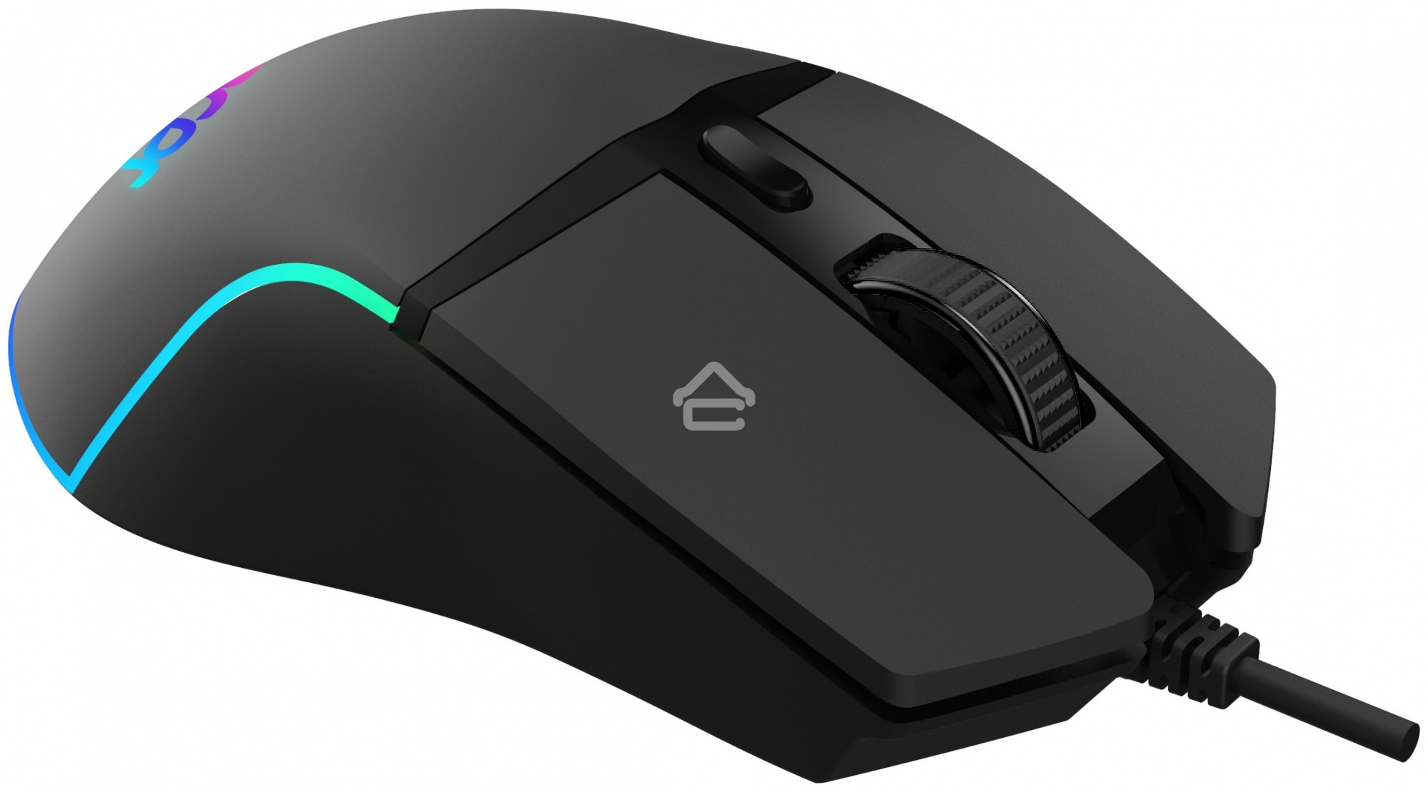 Мышь проводная Acer OMW121 черный, 6400 dpi, USB, кнопки - 6
