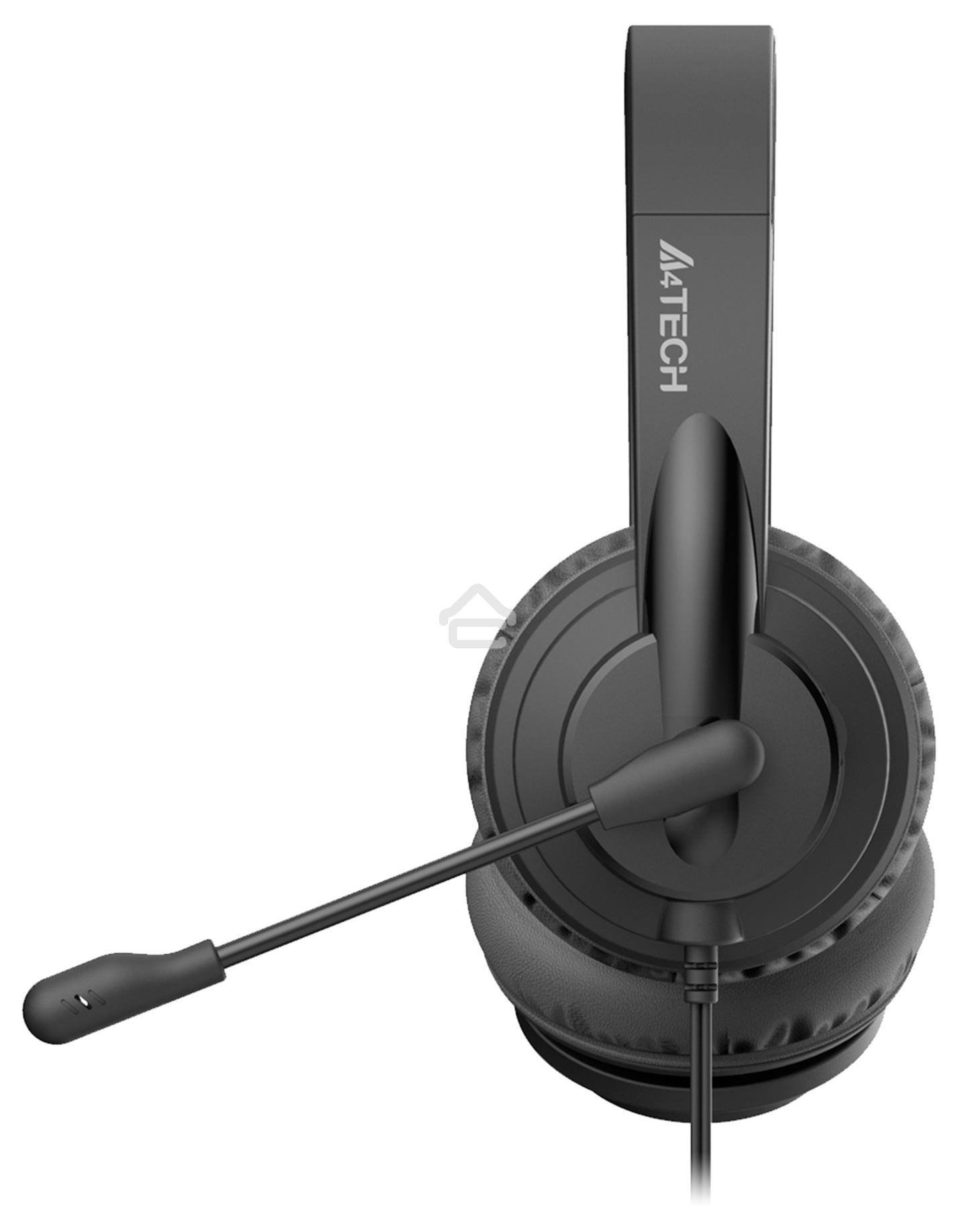 Наушники с микрофоном A4Tech HU-10 черный 2м накладные USB оголовье