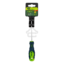 Отвертка Сибртех, PH0 х 100 мм, CrV, двухкомпонентная рукоятка