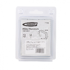 Скобы Gross 10 мм, для мебельного степлера, усиленные, тип 53, 1000 шт.