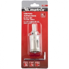 Сверло алмазное Matrix по керамограниту, 25 х 67 мм