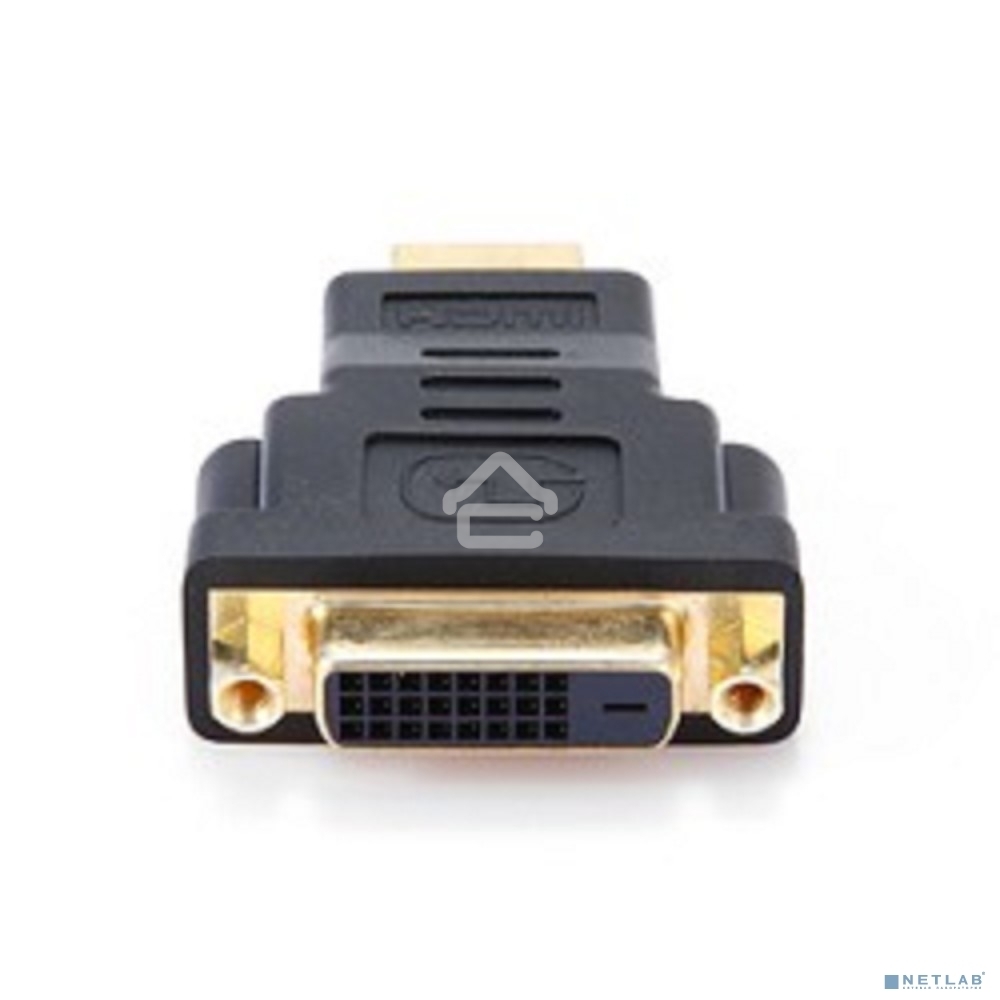 Переходник Gembird Переходник HDMI-DVI 19M/25F, золотые разъемы, пакет(A-HDMI-DVI-3)