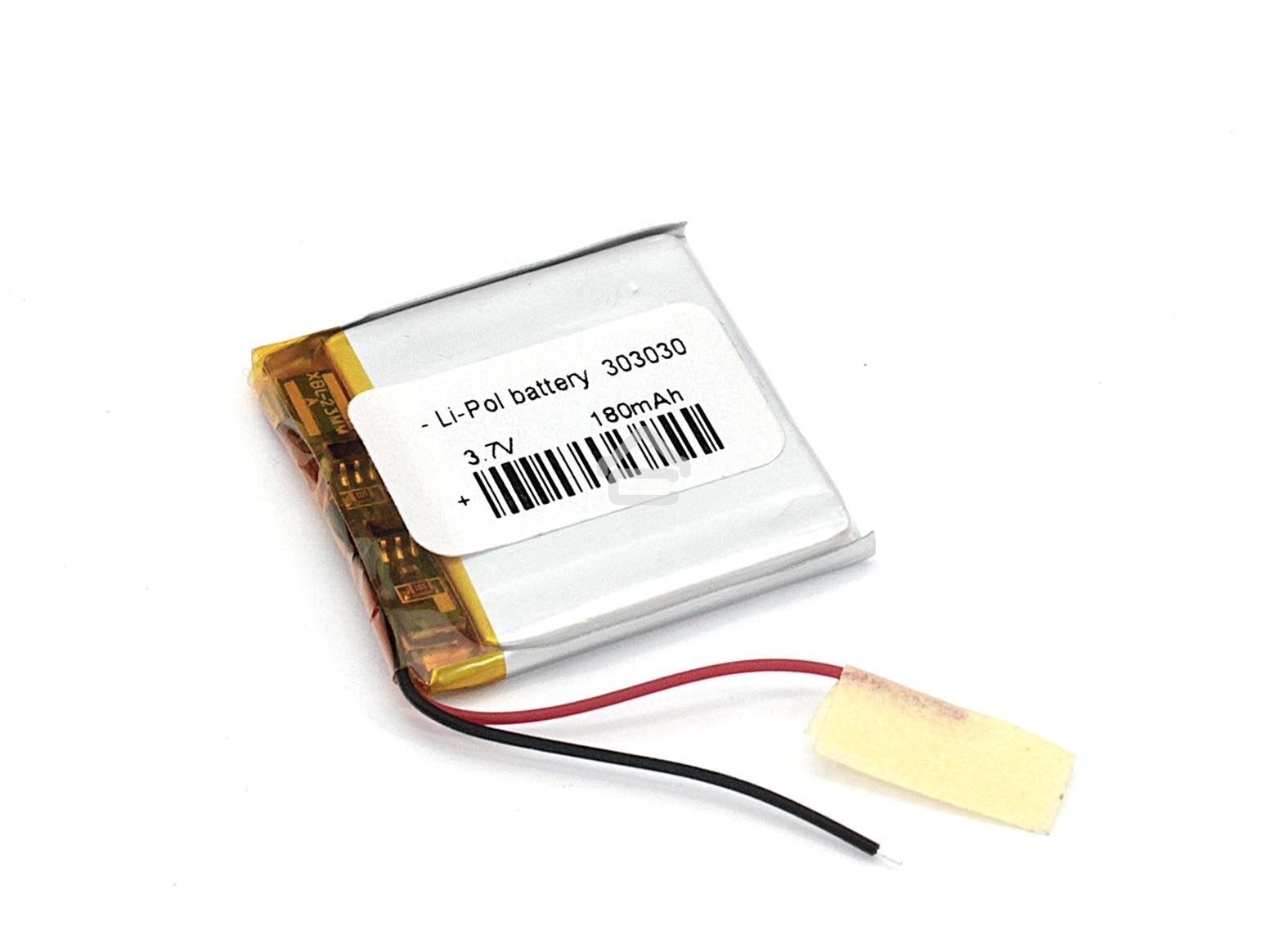 Аккумулятор Li-Pol (батарея) 3x30x30мм 2pin 3.7V/180mAh