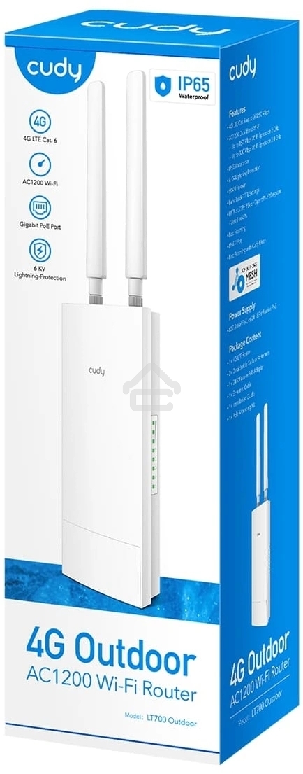Точка доступа Outdoor 4G LTE Cat 6 AC1200 Wi-Fi Gigabit Router