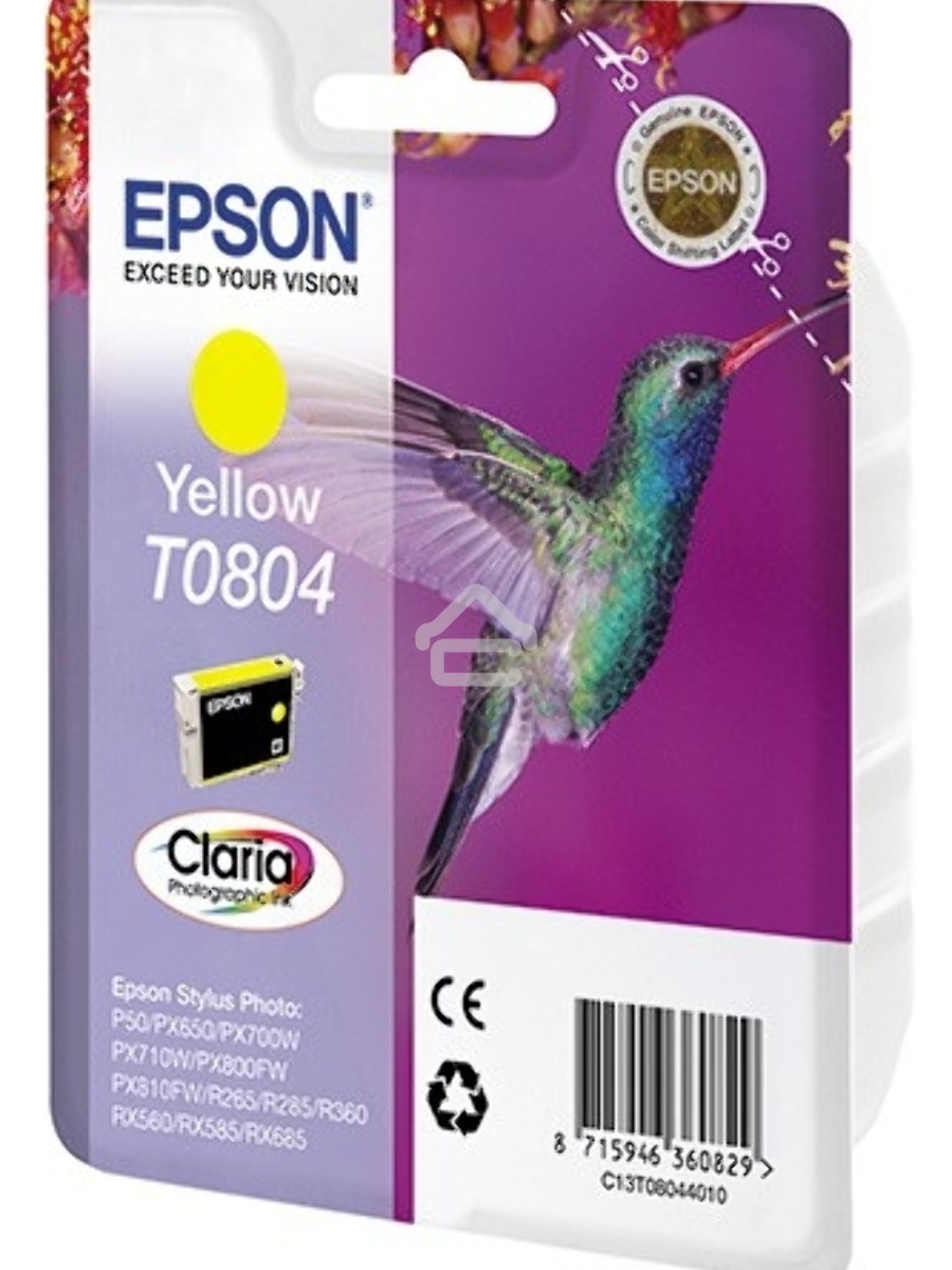 Картридж струйный Epson C13T08044011 желтый для Epson St Ph P50/PX660/PX720WD (330стр.)