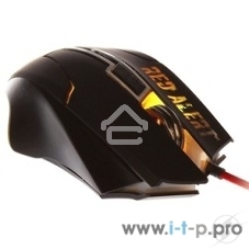 Мышь проводная Qumo Dragon War Red Alert черный, 2400 dpi, USB, кнопки - 7