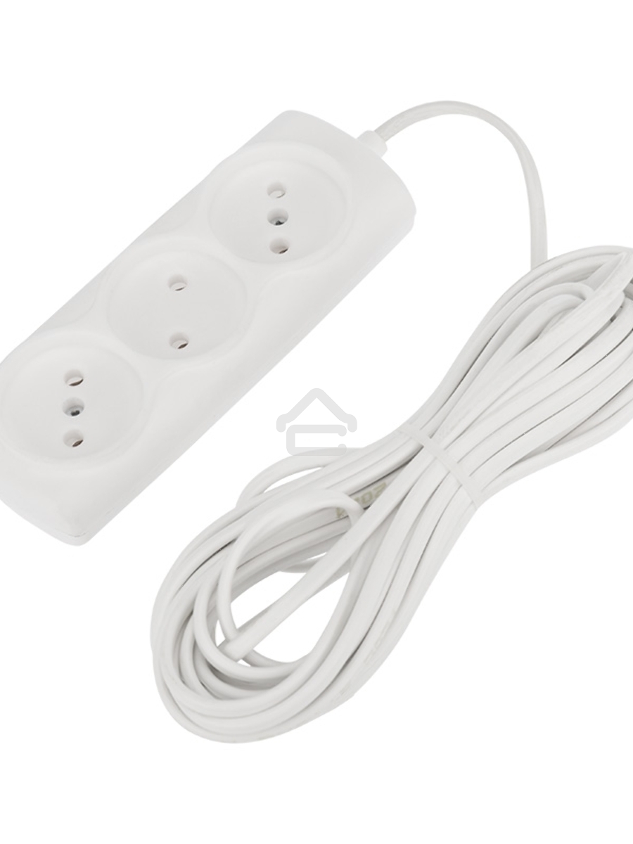 Удлинитель PROconnect STANDARD 3 гнезда, 7 м, 2х0.75 мм², б/з, белый