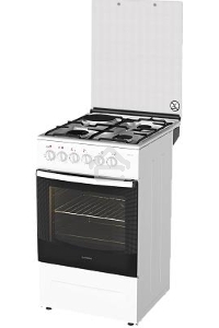 Комбинированная плита Darina F KM341 323 W, 50х56см, 3 газ. конфорки + 1 эл. горелка, эл. духовка