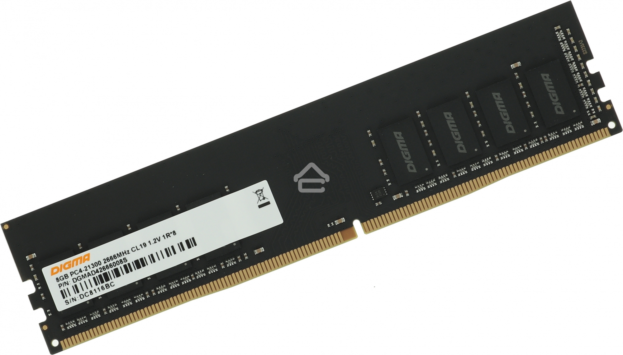 Оперативная память Digma, DDR4, 8GB (1x8GB), 2666MHz, CL19, DIMM