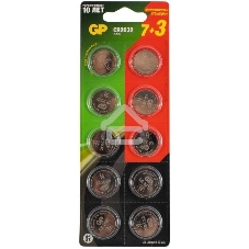 Батарея GP Lithium Cell CR2032-7/3-2CR10 CR2032 (10шт) блистер