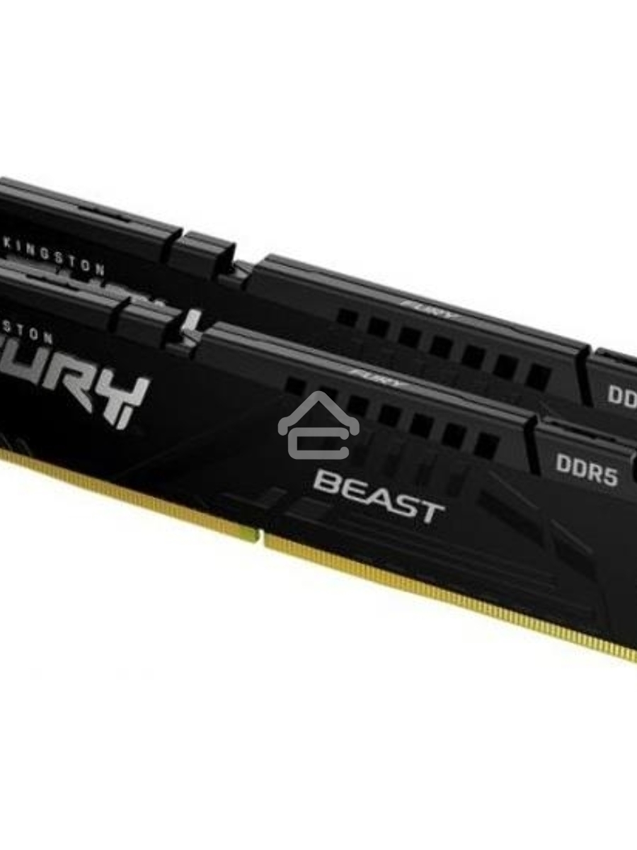 Оперативная память Kingston Fury Beast, DDR5, 16GB (2x8GB), 5600MHz, CL40, DIMM, с радиаторами, черный
