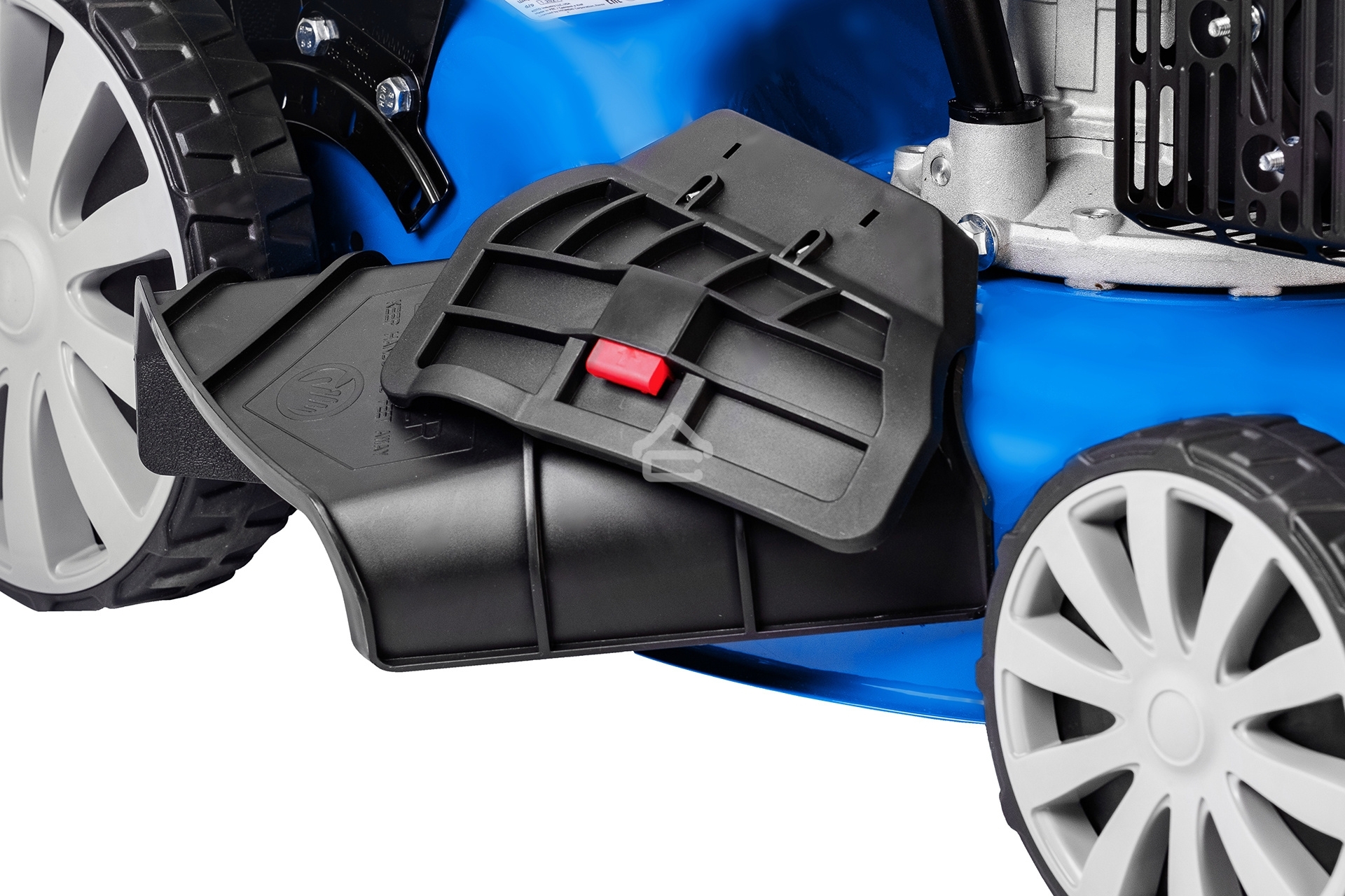 Бензиновая газонокосилка HYUNDAI L 4610SE самоходная, электрозапуск, двигатель Hyundai ICV145,4-х такт, 3.5 л.с./145 см3, Ширина среза 45,7 см, Высота среза 25-75 мм, 35 кг