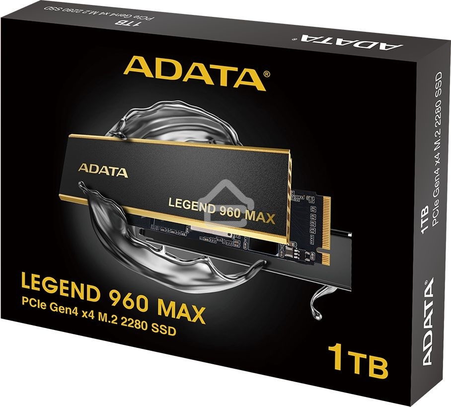 Накопитель SSD ADATA LEGEND 960 MAX, 1Tb, PCIe 4.0 x4, M.2 2280, NVMe, R/W 7400/6000, с радиатором