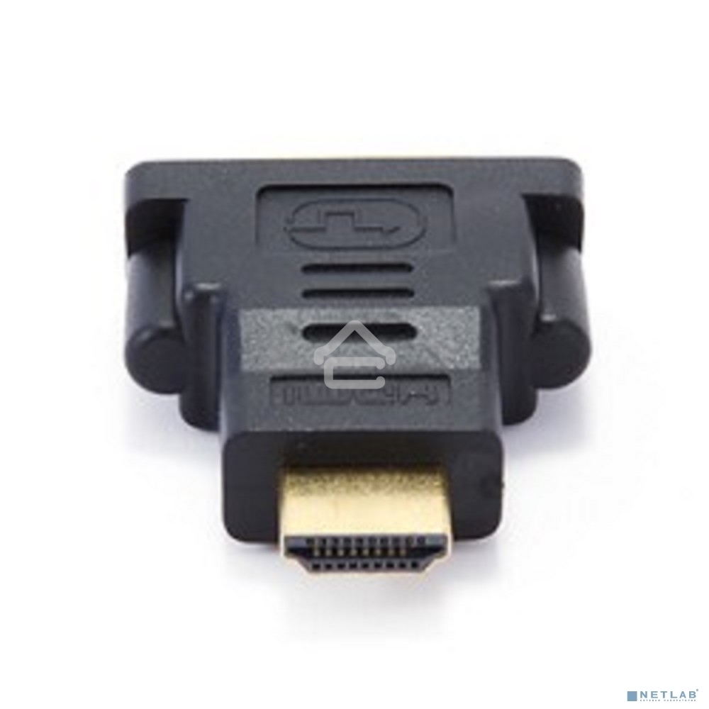 Переходник Gembird Переходник HDMI-DVI 19M/25F, золотые разъемы, пакет(A-HDMI-DVI-3)