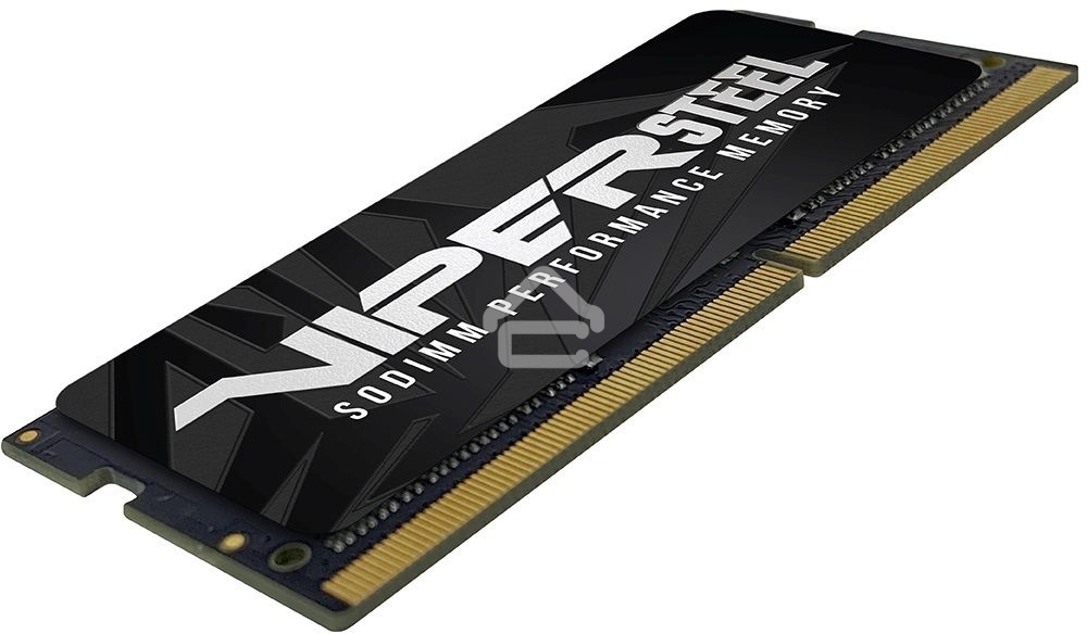 Оперативная память Patriot Steel Series, DDR4, 16GB (1x16 GB), 3200 MHz, CL22, радиатор, черный, SO-DIMM