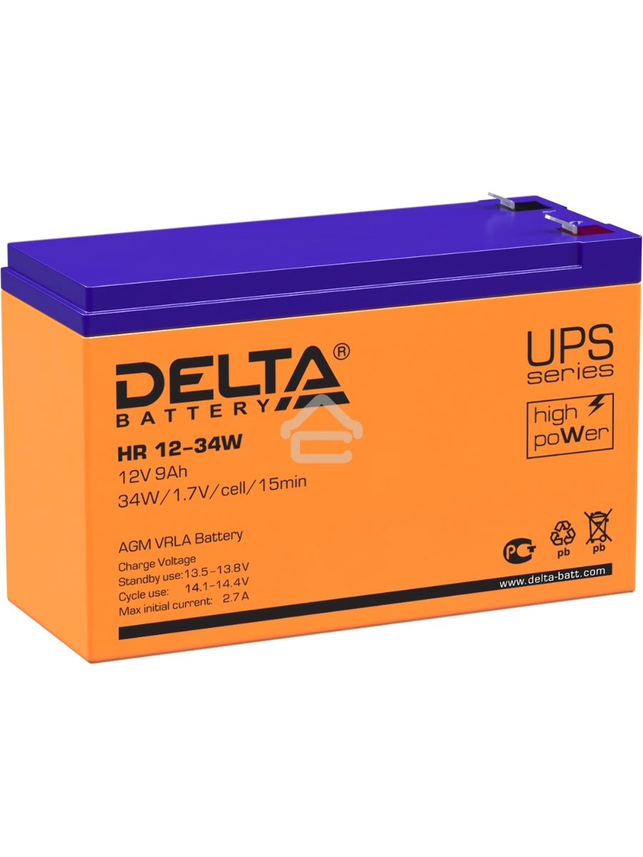 Батарея Delta HR 1234W (12V, 9Ah)
