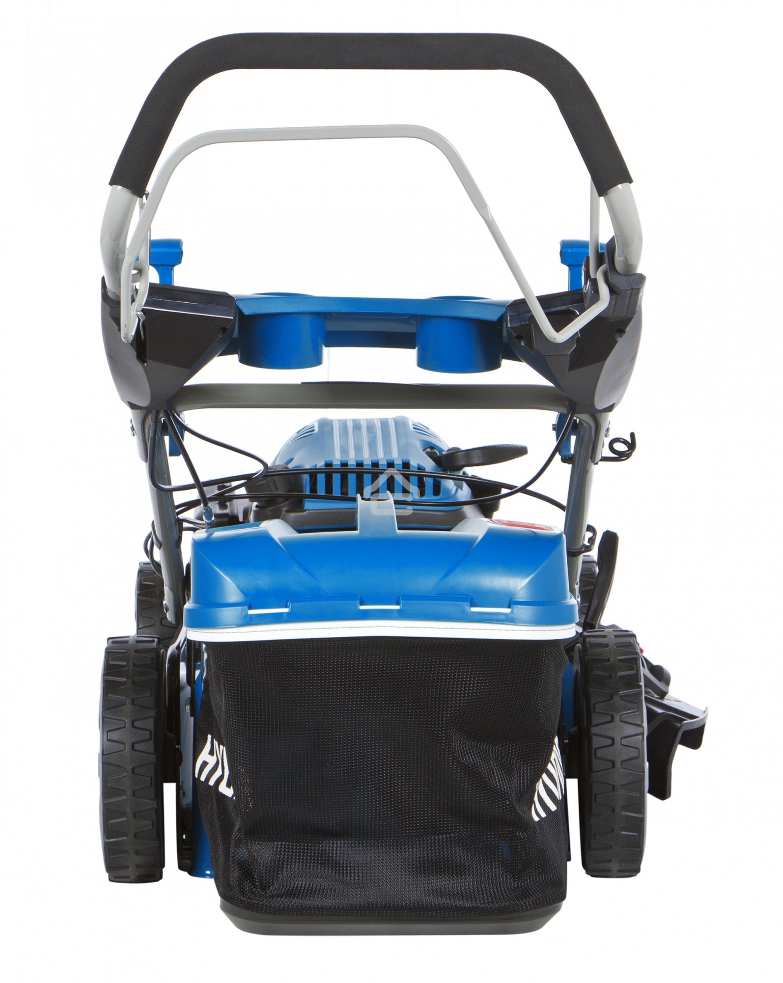 Бензиновая газонокосилка HYUNDAI L 4610SE самоходная, электрозапуск, двигатель Hyundai ICV145,4-х такт, 3.5 л.с./145 см3, Ширина среза 45,7 см, Высота среза 25-75 мм, 35 кг