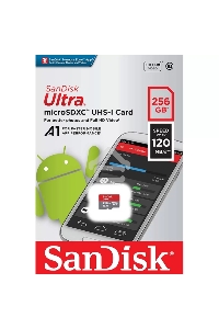 Флеш карта microSD 256GB SanDisk microSDXC Class 10 Ultra UHS-I U1 A1 120MB/s