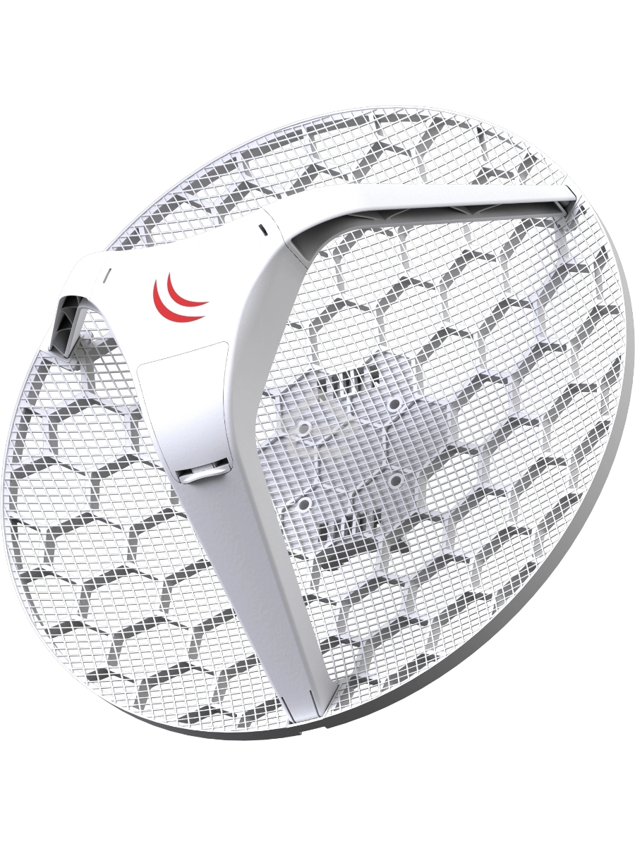 Точка доступа MikroTik LHG 5 Tripack (Three units of LHG 5 with 24.5dBi 5GHz antenna, Dual Chain 802.11an wireless, 600MHz CPU, 64MB RAM, 1x LAN, POE, PSU, RouterOS L3) – all three antennas in single box