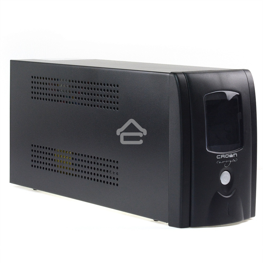 Источник бесперебойного питания CROWN Line Intractive CMU-SP650EURO LCD USB 650VA\390W, корпус металл, 1x12V/7AH, розетки 2*EURO+3*IEC, трансформатор AVR 140-290V, LCD-дисплей, съемный кабель 1.2 м, порт RJ11/45, порт USB, защита: от перегрузки, от КЗ, от