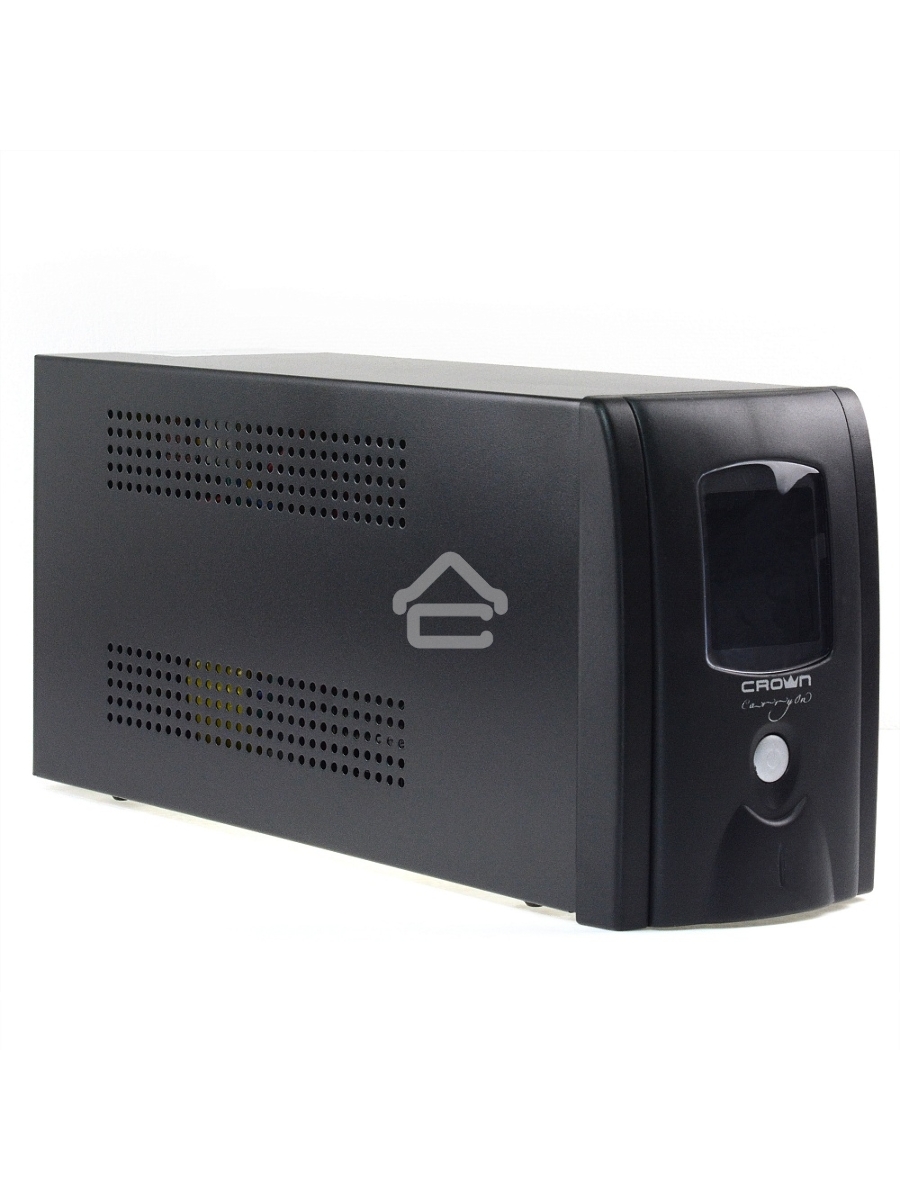 Источник бесперебойного питания CROWN Line Intractive CMU-SP650EURO LCD USB 650VA\390W, корпус металл, 1x12V/7AH, розетки 2*EURO+3*IEC, трансформатор AVR 140-290V, LCD-дисплей, съёмный кабель 1.2 м, порт RJ11/45, порт USB, защита: от перегрузки, от КЗ, от