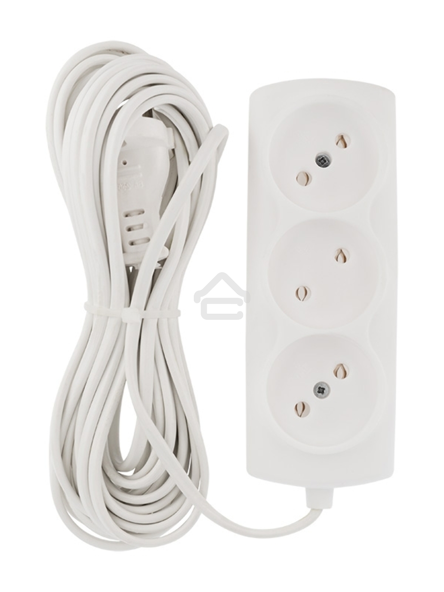 Удлинитель PROconnect STANDARD 3 гнезда, 7 м, 2х0.75 мм², б/з, белый