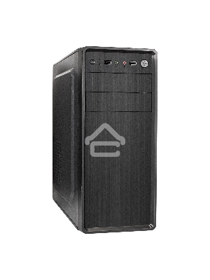 Компьютерный корпус Miditower ExeGate XP-401-400W-12 (ATX, БП XP400 с вент. 12см, 2*USB, аудио, черный)