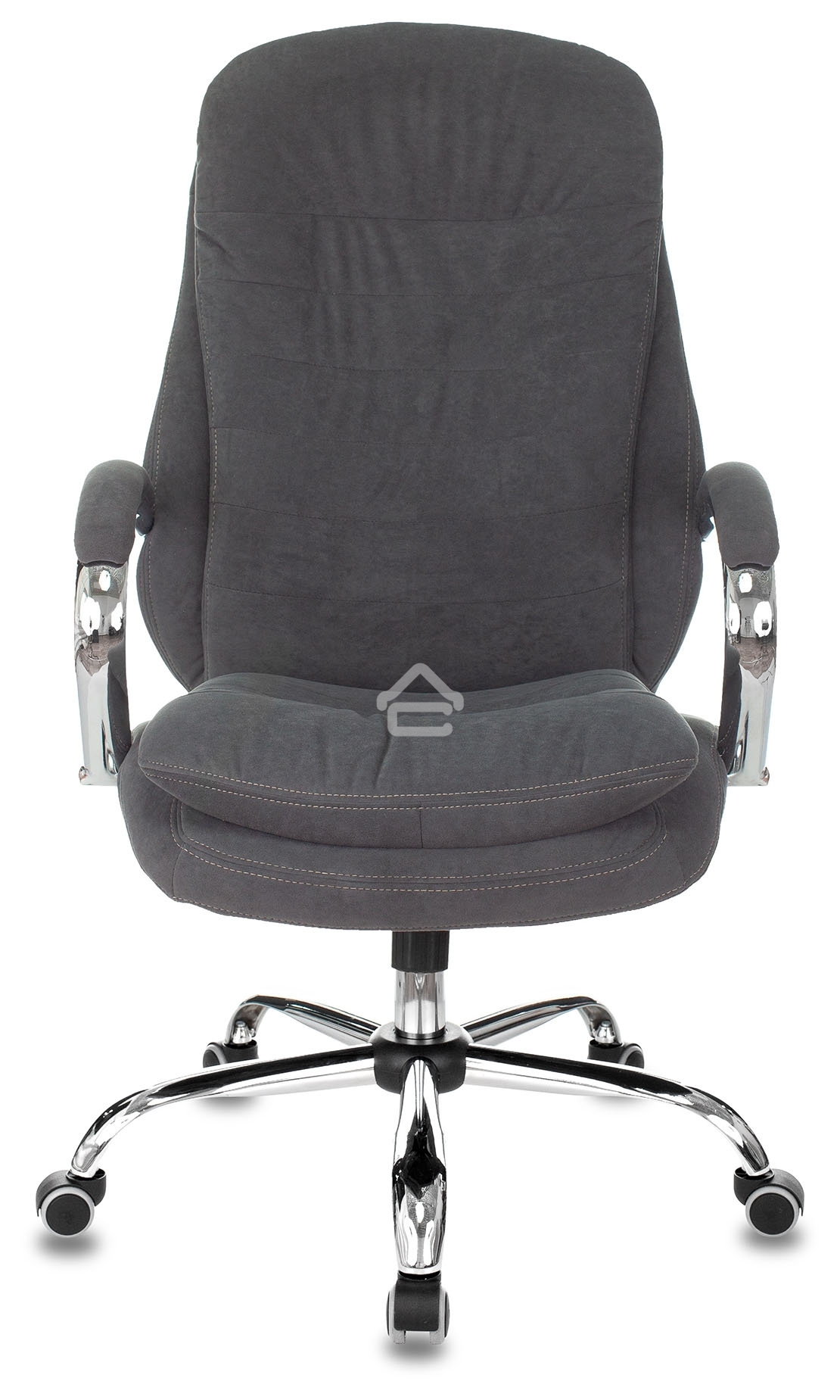 Кресло руководителя Бюрократ T-9950SL Fabric серый Alfa 44, крестовина металл хром