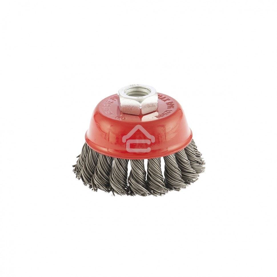 Щетка Matrix для УШМ, 75 мм, М14, Чашка, крученая проволока 0,8 мм