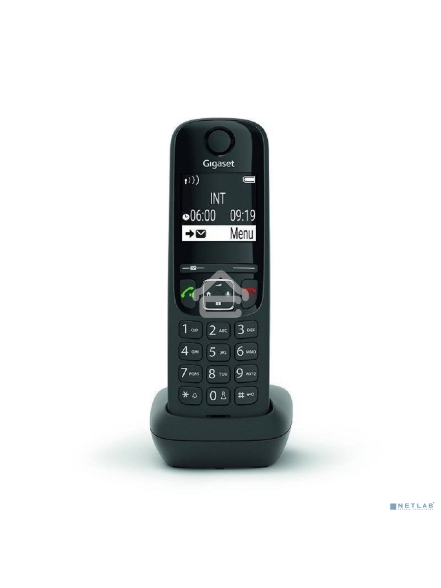 Дополнительная трубка Dect Gigaset AS690HX черный для AS690