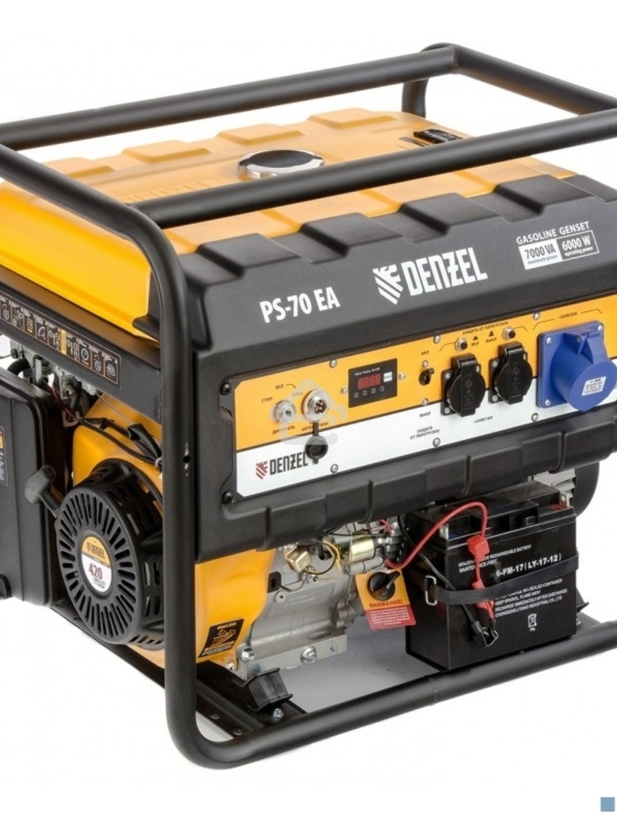 Электрогенератор бензиновый Denzel PS 70 EA, 7 кВт, 85 дБ, 88 кг