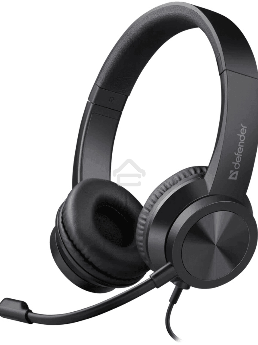 Гарнитура проводная Defender Tune 150 (черная, провод 1.8 м) (63151)