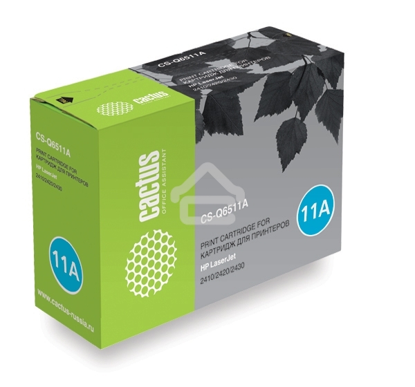 Картридж лазерный Cactus CS-Q6511A черный (6000 стр.) для HP 2410/2420/2430