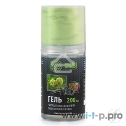 Чистящий набор Cactus CS-S3004 гель 200 мл + салфетка из микрофибры для экранов 200x230 мм