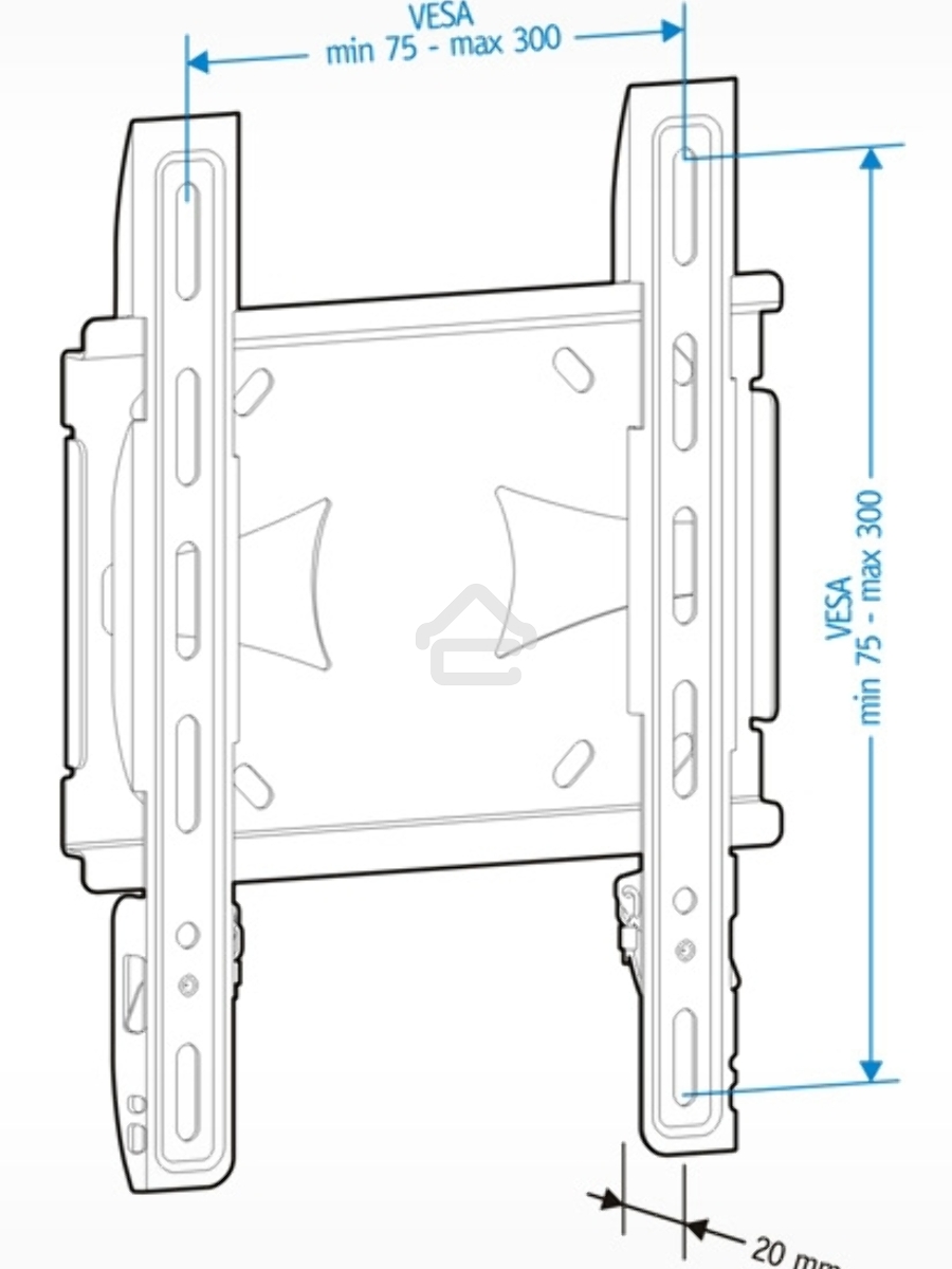 Кронштейн для телевизора Holder LCDS-5045 металлик 19