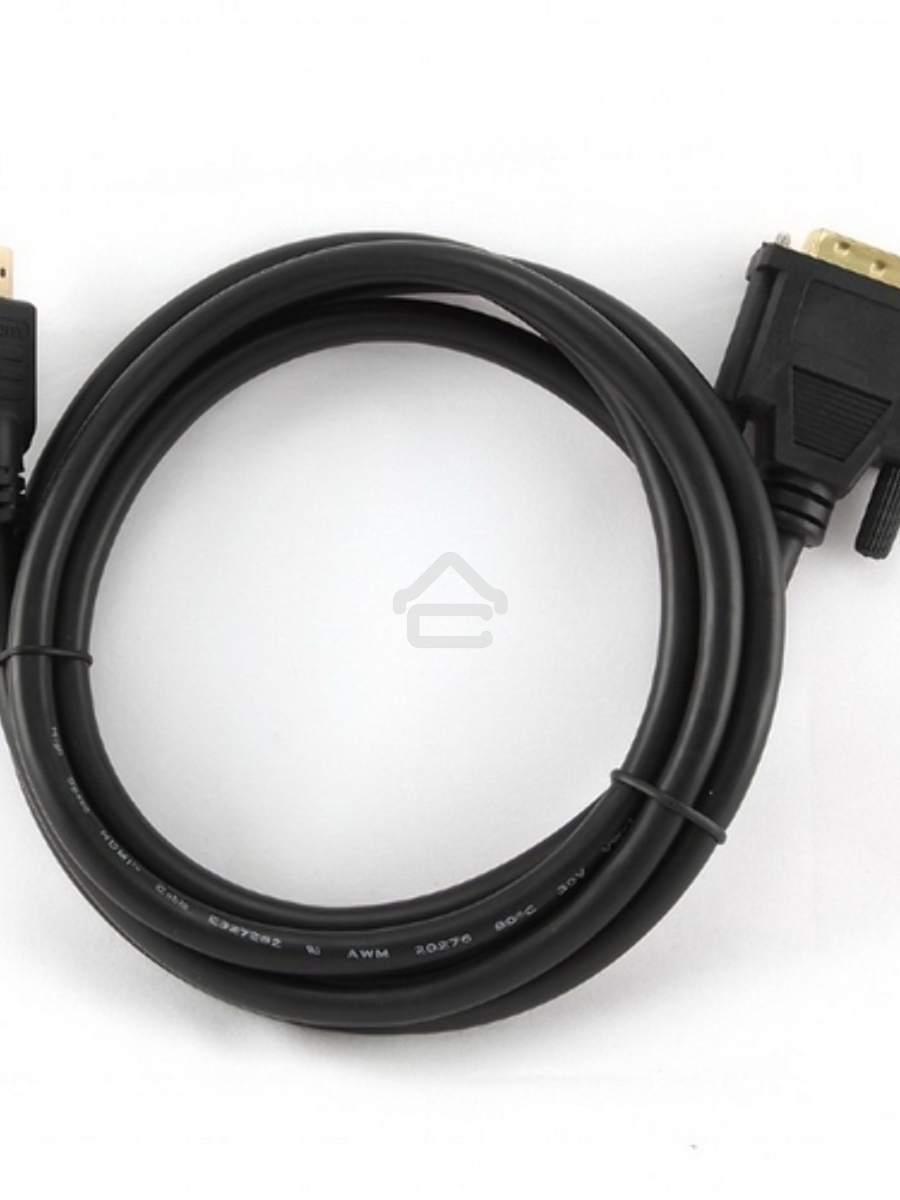 Кабель HDMI-DVI Cablexpert CC-HDMI-DVI-10, 19M/19M, single link, медь, позол.разъемы, экран, 3.0м, черный, пакет