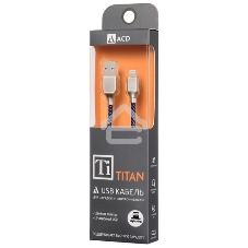 Кабель USB ACD-Titan Lightning - USB-A Нейлон, 1м, сине-черный