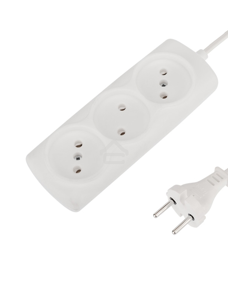 Удлинитель PROconnect STANDARD 3 гнезда, 7 м, 2х0.75 мм², б/з, белый