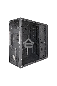 Компьютерный корпус Miditower ExeGate XP-401-400W-12 (ATX, БП XP400 с вент. 12см, 2*USB, аудио, черный)