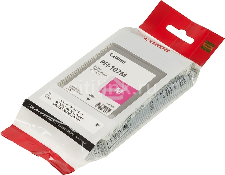 Картридж струйный Canon PFI-107M (6707B001) пурпурный (130 мл) для Canon iP F680/685/780/785