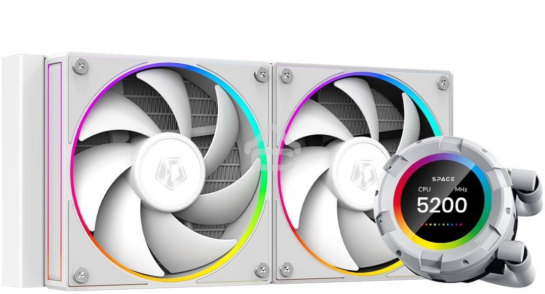 Система жидкостного охлаждения ID-Cooling SL240 белый 120мм алюминий+медь 2000rpm 30db 4-pin 300W