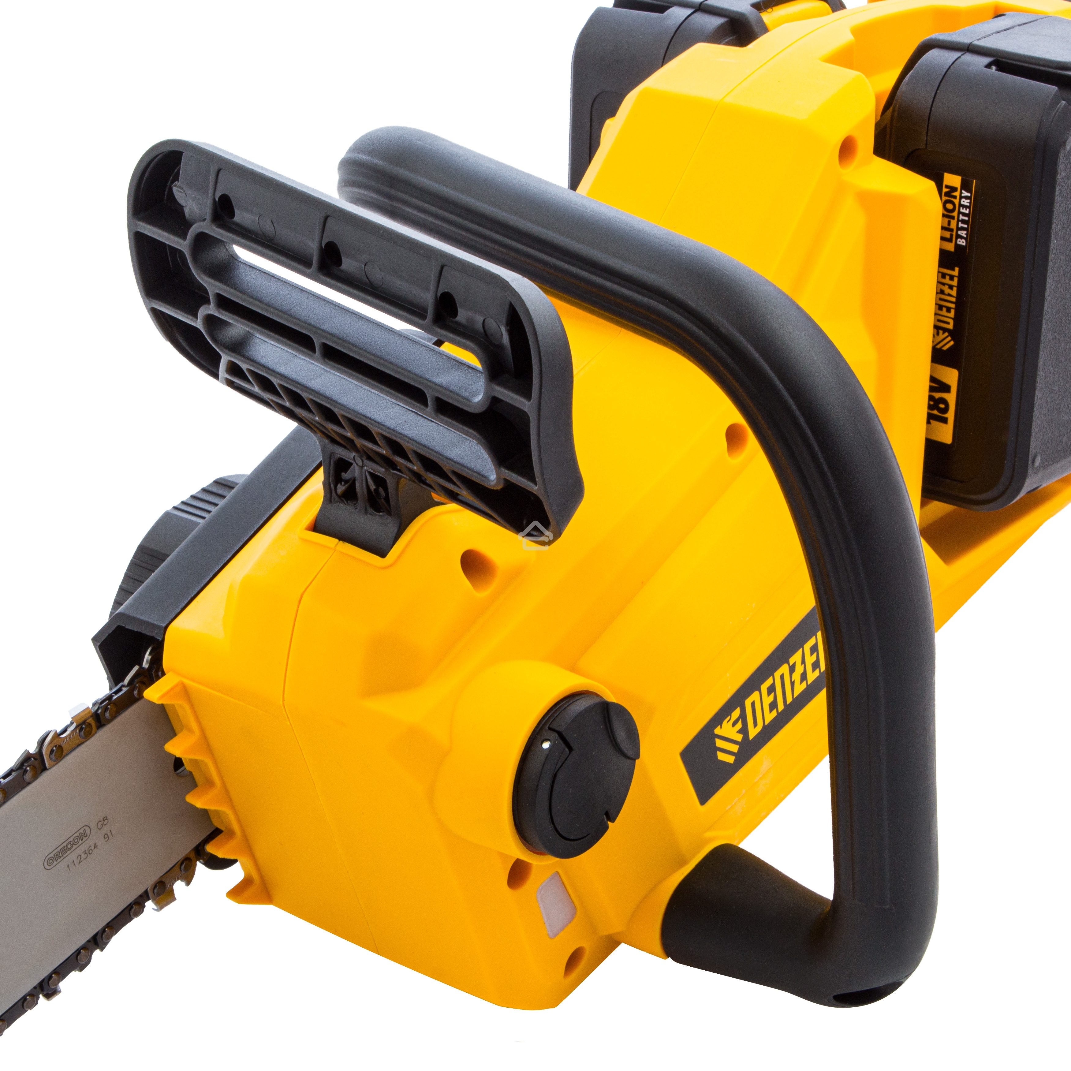 Цепная пила аккумуляторная бесщет. Denzel RCS400-36, Li-ion, 36 В, 4 А·ч, шина 400 мм/ 58610