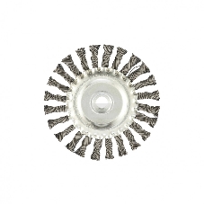 Щетка Matrix для УШМ, 125 мм, М14, Плоская, крученая проволока 0,8 мм