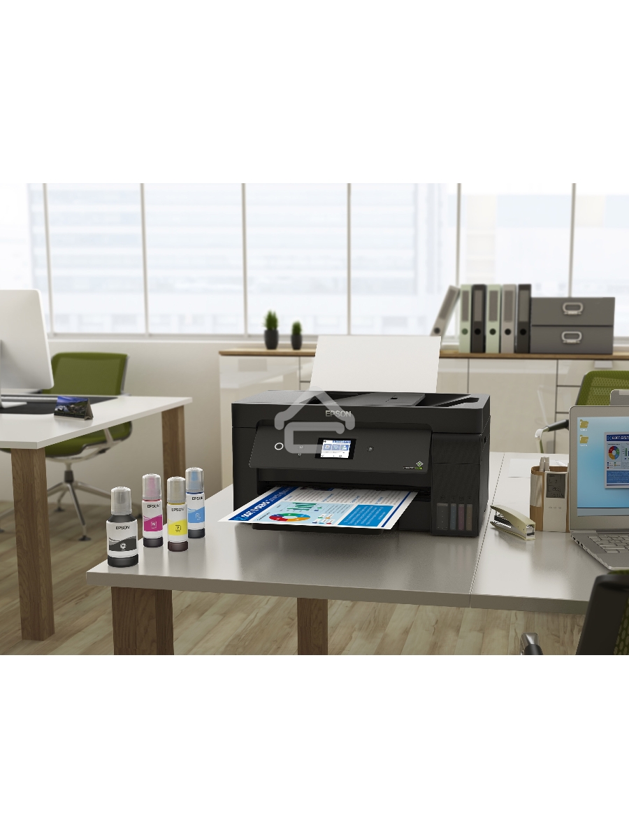 МФУ струйный EPSON L14150 (C11CH96502) 001 INK, A3, цветной, печ. до 38/24 стр/мин. (ч/б/цв.), 4800x1200 dpi (печ.), 2400x1200 dpi (скан.), USB, RJ-45, Wi-Fi