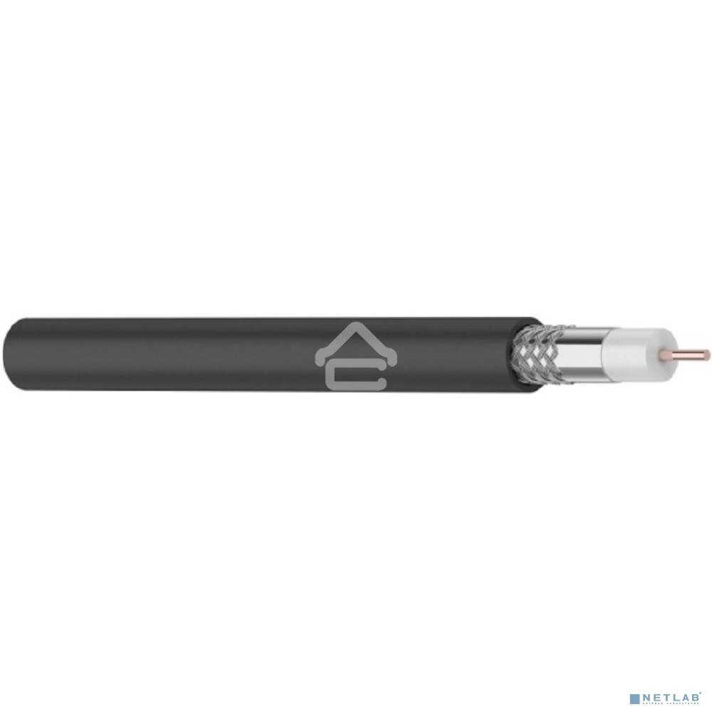 Кабель коаксиальный PROconnect RG-6U, 75 Ом, CCS/Al/Al, 48%, бухта 100 м, черный OUTDOOR