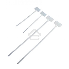 Стяжка пластиковая нейлоновая с площадкой для маркировки 3,6х205 мм, белый, 100 шт